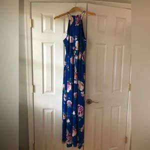 Everly Blue Floral Maxi Dress